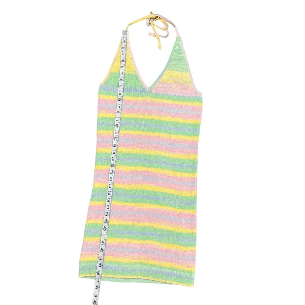 WILD FABLE WOMEN'S SLEEVELESS HALTER TOP MULTICOLOR SWEATER KNIT DRESS - Picture 6 of 10